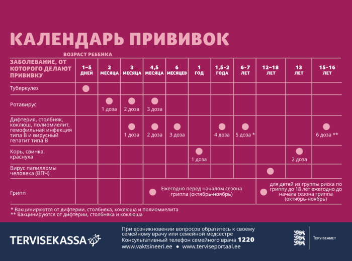 vaktsineerimiskalender