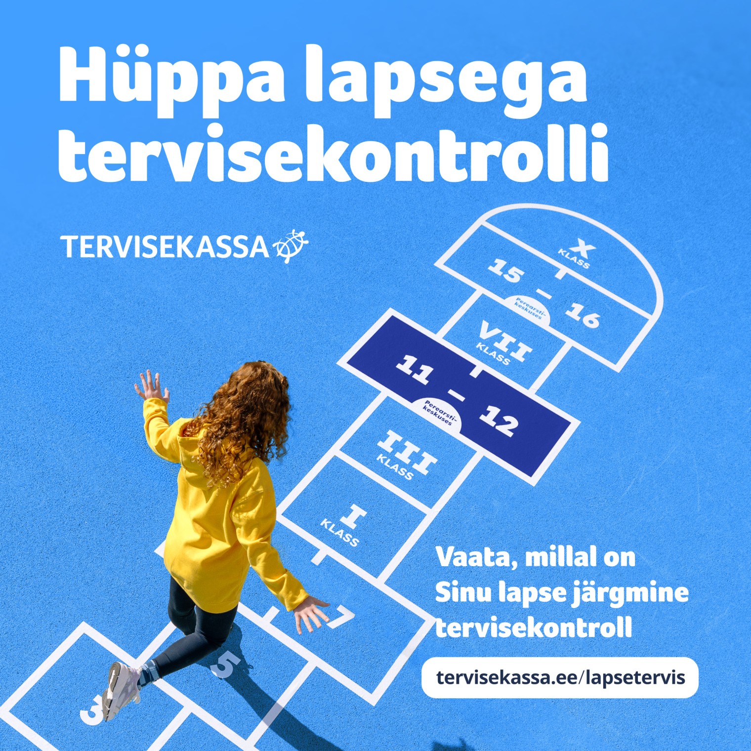 Laste tervisekontrollide kampaaniavisuaal