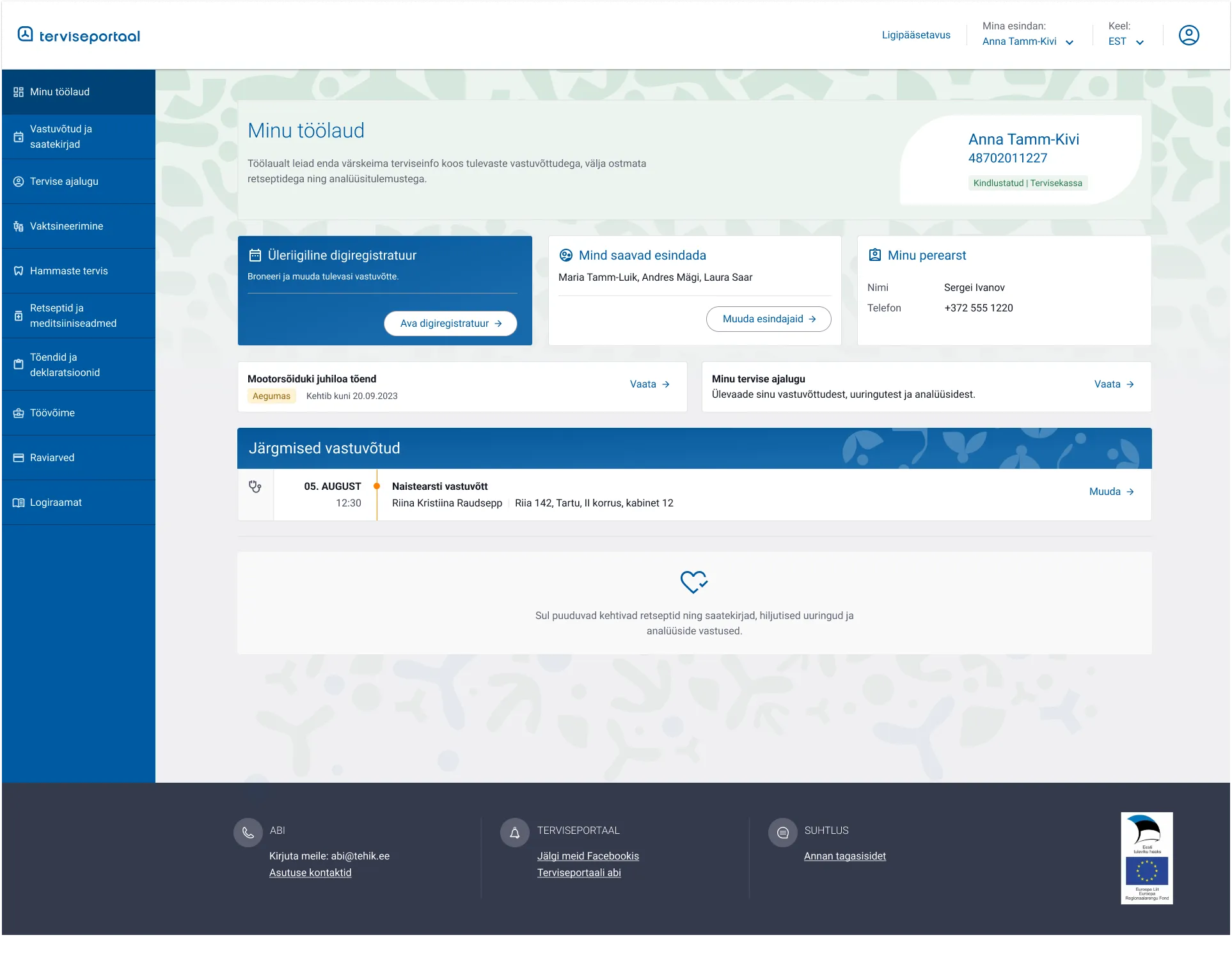 terviseportaal_vähe andmeid