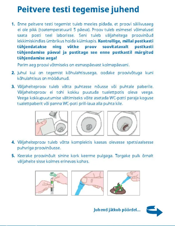 Peitvere testi tegemise juhend