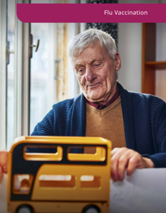 Cover image of flu vaccination leaflet