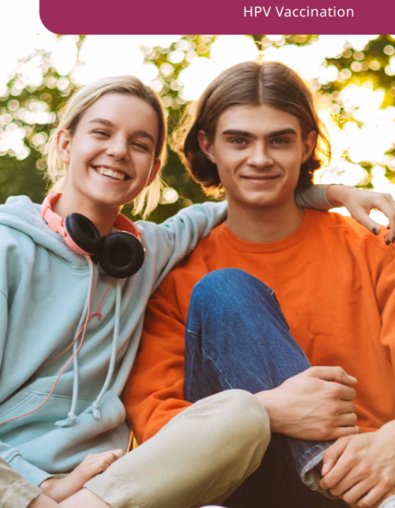 Cover image of HPV vaccination leaflet